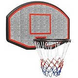 vidaXL Basketballkorb Basketballring Backboard Basketballanlage Basketball Rückbrett Basketballboard Schwarz 71x45x2cm Polyethylen