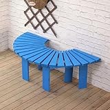 Halbrunde Garten-Baumbank witterungsbeständig Massivholz gebogen Outdoor Sitzgelegenheit für Terrasse Balkon & Terrasse - & stilvolle Gartenmöbel