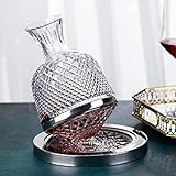 SARGE Rotierende Kristallkaraffe Creative Top Glas Wein Spender High-End-Glas Geschenkbar Party Home Decor Kunst Glaswaren