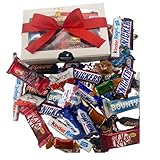 schokolade geschenk für kinder, Fraüen,1 x 500 g süßigkeiten box,kinderschokolade, großpackung mit milka schokolade,Mars,kitkat, Snickers und mehrere süssigkeiten,32 stucke.