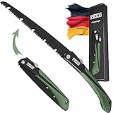 Mitsch Klappsäge Gartensäge Holzsäge Campingsäge Astsäge Bushcraft Säge Survival rostfreier Stahl leicht handlich kompakt robust und langlebig langes Sägeblatt 23,5cm