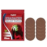 Classic Schmerztabletten bei akuten Kopfschmerzen,Kopfschmerz beruhigend Patch, Parche antidolor de cabeza, bei Migräne & intensiveren Kopfschmerzen, mit einer geringen Wirkstoffdosierung 10pcs