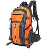 GreenTaya Wanderrucksack Trekkingrucksack 50L Herren Damen Outdoor Wandern Rucksack Wasserdichte mit Reflexstreifen Atmungsaktivem Reiserucksack für Camping Radfahren Klettern, Orange