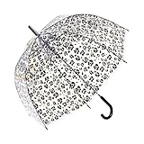 Generisch Regenschirm – Durchsichtig Windfest Bubble | Automatisch Öffnende Kuppel | Transparenter Schirm Mit Leopardenmuster Für Spaziergang Draußen, Hochzeit, Ball, Reise