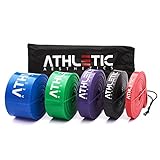 Athletic Aesthetics Premium Resistance Bands - Widerstandsbänder (als Fitnessband und Fitnessbänder Set) + PDF Guide - Klimmzugband, Widerstandsband, Fitness Band, Gummiband für Sport & Training