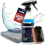 LICARGO Auto Cockpitpflege Set - Autopflege Set Innenraum - Cockpitpflege Auto - Auto Reinigungsset mit 2X Mikrofasertuch 380GSM - 1x 500ml Innenraumreiniger - 1x Bürste - Car Interior Cleaner