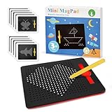 AMFUN Magnetische Zeichentafel, Kinder Magnetisches Stahlkugel Zeichentafel, Magische Magnetspiel, Magnet Spiel mit Kugeln und magnetischem Stift, für Kinder Ab 3 Jahre (Schwarz)