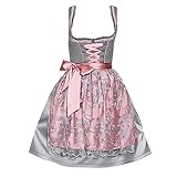 Oktoberfest Damen Outfit Dirndl-Komplettsets Cosplay Mittelalterliches Kleid Mittelalter Rock Damen Lang Oktoberfest-Set In Germany Leisure Festlich Kawaii Atmungsaktiv Taillierte Dirndl Damen Rot