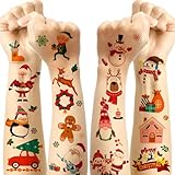 20 Blatt Weihnachten Kindertattoo, Adventskalender Füllung Kinder, Kleinigkeiten für Adventskalender, Nikolaus Geschenke, Weihnachtsgeschenke für Kinder