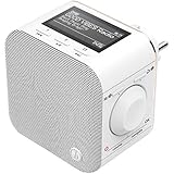 Hama Steckdosenradio DAB+/DAB Digitalradio klein(Plug in Radio mit DAB/DAB Plus/FM/Bluetooth/AUX in 3,5mm,5cmDisplay,Radio-Wecker,beleuchtetes Display,geeignet für die Steckdose)Steckdosen-Radio weiß