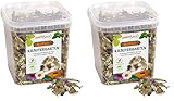 petifool Kräutergarten 400g - Ergänzungsfutter für Nager - natürliches Nagerfutter für Kaninchen, Meerschweinchen, Hamster, Chinchilla & mehr - ohne künstliche Zusätze - 100% Natur-artgerechtes Futter