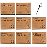 Natural Dental Floss Picks High Toughness Toothpicks Sticks-Vegan(400 Count)