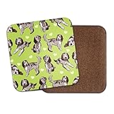 Chocolate Merle Cockapoo Quadratischer Untersetzer – Spaniel, Pudel, Welpen, Haustiere, Hunde, Liebhaber, Tiere, Geburtstag, Männer, Frauen, Freunde, Küche, Getränk #82960