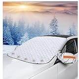 Frontscheibenabdeckung Auto Scheibenabdeckung Magnet Faltbare Frostabdeckung mit 5 Starken Magneten, UV-Schutz, Schutz gegen Schnee, EIS, Staubschutz, Winter & Sommer,160x110 cm