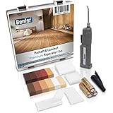 BENLER® NEU! - Holz Reparaturset mit 2in1 Wachsschmelzer für Laminat, Parkett & Vinyl - Reparatur Set, auch für PVC und Kunststoff geeignet - Laminat Reparatur Kit (Holzreparatur Set)