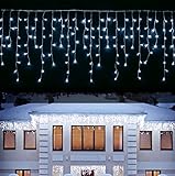 Lichterkette Eisregen Außen, 10m 400er LED Lichtervorhang...