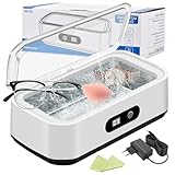Focenat Ultraschallreinigungsgerät, 49kHz Ultraschallreiniger Brillenreinigungsgerät mit 5 Timer-Reinigungsmodi, 650ML Ultraschallgerät Ultrasonic Cleaner für Brillen, Münzen, Fingerringe, Zahnersatz
