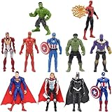 OBLRXM Superhelden Figuren, Avengers Titan Hero Series Figur, Avengers Figur, 11cm große, S-Piderman, Iron-Man, Captain America,Thor, Thanos Figures Figur - 11 Modelle, für Kinder ab 3 Jahren