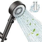 Duschkopf Wassersparende, Universal Duschkopf mit Filter, Wassersparender Duschkopf mit 5 einstellbaren Modi, Handbrause Duschkopf, Sparsamer Hochdruck-Brausekopf mit Verkalkungsschutz