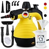 Neighbour's Friend® Dampfreiniger Neues Modell – Leistungsstarker Hand Steam Cleaner, 3,5 Bar Druck, 4m Kabel, 350ml Tank I Handdampfreiniger für Auto, Werkstatt, Haushalt & Fensterreinigung
