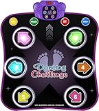 Hot Bee Leuchtend Tanzmatte für Kinder ab 3-10 Jahre Mädchen, Spielzeug ab 3-12 Jahre Mädchen, Mädchen Geschenke 3-12 Jahre, Musik Matte mit 6 Leuchtenden Pfeilen, Bluetooth, 5 Modi