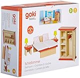 goki 51715 Puppenmöbel Schlafzimmer, Basic, Klein