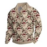 Herren Weihnachtspullover Pullover Herren Weihnachts Sweatshirt Pulli Anime Weihnachtspullover Trainings Sweatshirt Weißer Pulli Christmas Outfit