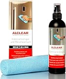 ALCLEAR 721ER Edelstahlreiniger Set + Mikrofasertuch -...