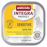 animonda Integra Protect Katze Sensitive, Diät Katzenfutter, Nassfutter bei Futtermittelallergie, Huhn Pur, 16 x 100 g