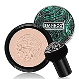 SIAMHOO CC Cream Air Cushion Foundation volle Deckkraft Grundierung und Pilz Luftkissen CC Creme für makelloses Make up, gleichmäßiger Hautton 20 g - Natürlich