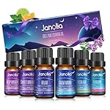 Janolia Ätherische Öle Naturrein Duftöl Set Reines Natürliche Ätherische Öle für Diffuser, Pur Essential Oils für Luftbefeuchter, Diffuser Ätherische Öle Set, Ideal Duftöle für Zuhause, Büro, Spa