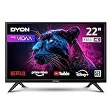 DYON Movie Smart 22 VX - 22 Zoll (55 cm) Full-HD Smart TV mit HD Triple Tuner (DVB-C/-S2/-T2), App Store, Netflix, Prime Video, YouTube, DAZN, Disney+ [Mod. 2025]