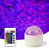 Sternenhimmel Projektor,Aurora Light mit Fernbedienung,Nordlicht Projektor,Star projektor Kinder mit 16 Beleuchtung-Effekten,Ocean Lampe LED,Romantisches Dimmbares Ambientelicht für Deko Schlafzimmer