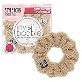 invisibobble Scrunchie Teddy I 1x Haargummi Plüsch Scrunchies super süß I Elastisches Haarband für Damen & Mädchen I Haarschmuck Flauschig