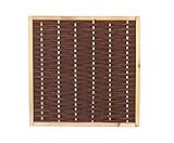 bambus-discount.com Weidenzaun Mia mit 120x120cm in Premium Qualität, gekochte und geflochtene Weidenruten im gebeizten Holzrahmen