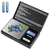 Taschenwaage,500 x 0.01g Digitale Taschenwaage,Präzisions Mini Küchenwaage, Digitalwaage Feinwaage Goldwaage Münzwaage, Multifunktion für Küche, Schmuck, Kräuter, Hefe, Tee, Kaffee