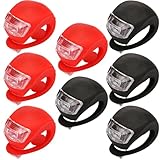 Kinderwagenlicht Silikon, 8 Stück Kinder Scooter Licht, Mehrzweck Wasserdichtes LED Warnlicht Roller Licht, Kinderwagen Licht mit Heller LED & 3 Leuchtfunktionen für Kinderwagen Outdoor Läufer