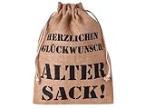 Geschenkbeutel Alter Sack Herzlichen Glückwunsch, Geburtstag, Jubiläum (40x30 cm)
