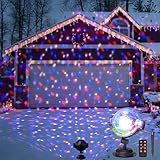 EAMBRITE LED Projektionslampe mit Fernbedienung Bewegliche Punkte Muster Schneefall-Lichteffekt Stimmungsbeleuchtung Weihnachtsdeko Aussen Weihnachtsbeleuchtung Weihnachtsprojektor Außenbeleuchtung