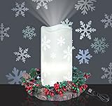 ilauke Weihnachtsprojektor Schnee-Projektionslampe,Silberfarben