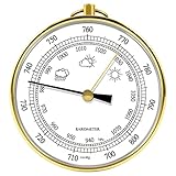 4'' Wetterbarometer - Wettervorhersage, Indoor Outdoor Barometer Wandhalterung, Vintage Dekoration, Barometer Wetterstation für Zuhause, Boot, Kinderzimmer, Garten. Großes Geschenk für Wetterliebhaber