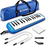 CAHAYA 32 Tasten Melodica für Kinder Melodica Instrument mit Tragetasche geeignet für Anfänger Studenten, musikalisches Geschenk für Jungen und Mädchen, Blau CY0050-2
