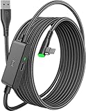 INIU Link Kabel mit Ladeanschluss [5m], Kompatibel mit Oculus Meta Quest 3/Quest 2/1/Quest Pro und Pico 4/PC Steam VR Zubehör, High Speed 2.5Gbs USB C Datenkabel PC zu PC für VR Headset Accessories.