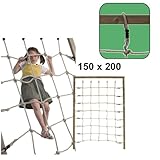 Loggyland Kletternetz 200x150cm für Kletterturm Spielturm selbst Bulderwand Motoriktraining Spielplatz im Garten