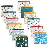 JackLoveBriefs Jungen Boxershorts aus Baumwolle Unterhosen 12er Pack, 5-7 Jahre, Blau, Größe L