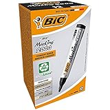 BIC Marking 2000 Permanent Marker, in Schwarz, Wasserfester Stift für Glas, Metall, Holz & Co, Strichstärke 1,7 mm, 12 Stück (1er Pack)