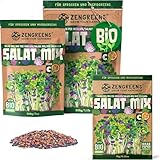 ZenGreens® - Bio Salat Sprossensamen Mischung 200g - Salat Mix Sprossensamen Mischung - Sprossen Samen Mixtur für Salate - Microgreens - für Sprossenglas