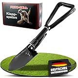 Klappspaten Fritz-Cell Bundeswehr Feldspaten Stil CC1 Mini mit Hacke und Tasche für Camping und Survival