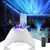 LED Sternenhimmel Projektor Kinder & Erwachsene，Galaxie Projektor Nachtlicht，Nordlicht Galaxy Projektor mit Bluetooth Lautsprechern und Weißem Rauschen，Schlafzimmer Decke Sternenprojektor Lampe