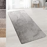 KARAT Flokati Teppichläufer - Elite - Läufer für Küche, Flur & Wohnraum - Flauschiger Teppich - Flurläufer Küchenläufer Flurteppich (80 x 200 cm, Hellgrau)